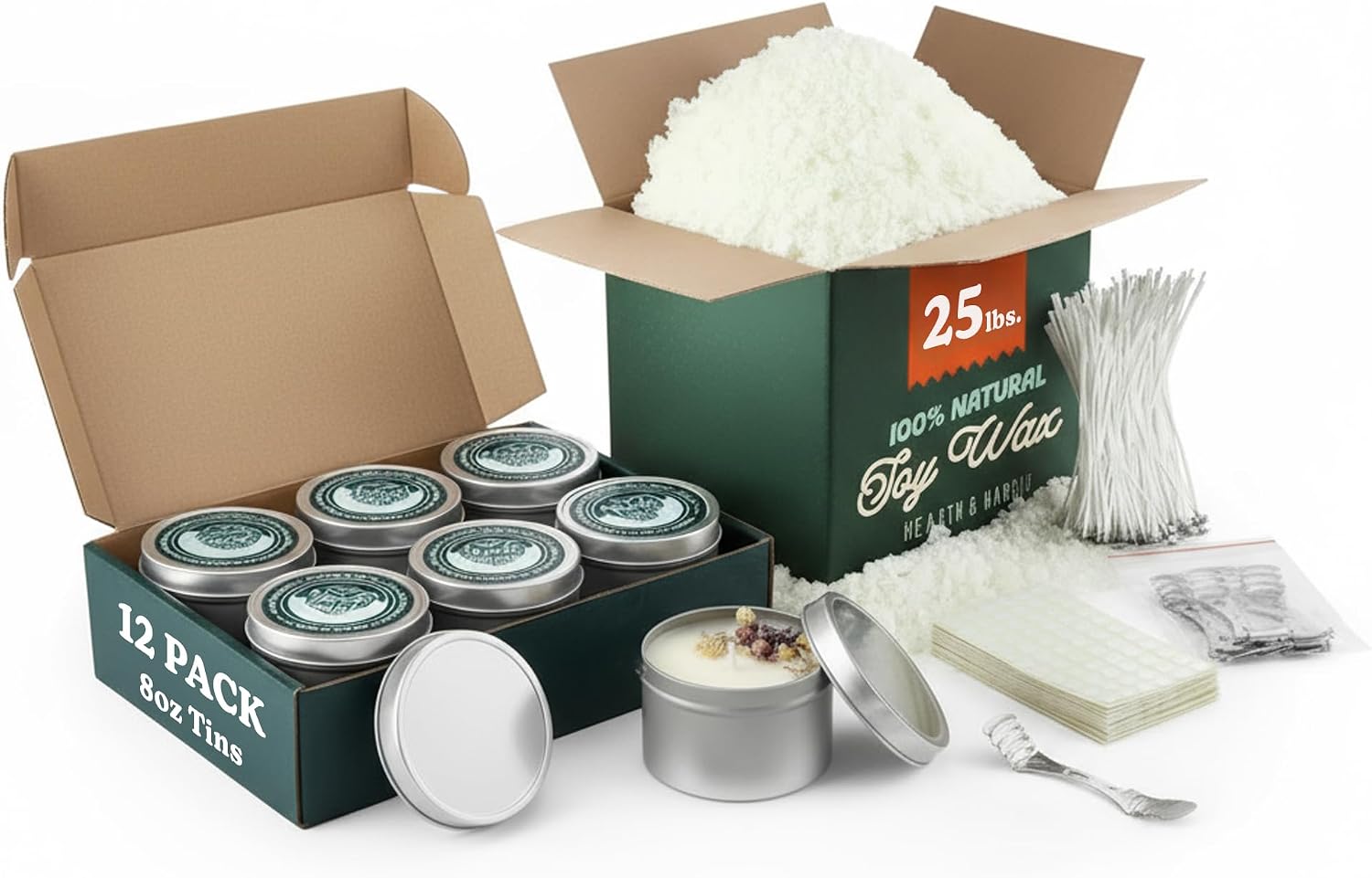 Candle Making Supplies Jars - 25 Pfund. Sojawachs für Kerzen mit