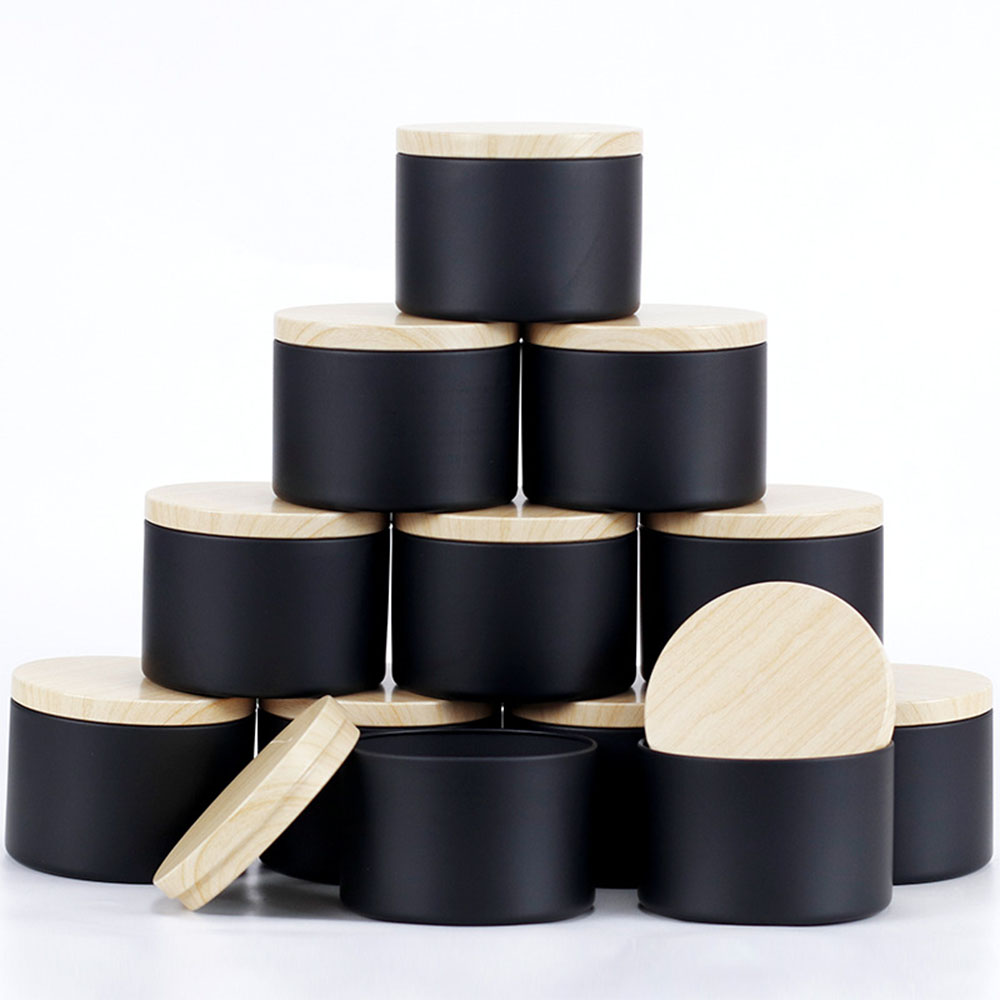 Candle Making Supplies Jars - 24 Stück 4 Unzen schwarze Kerzengläser,