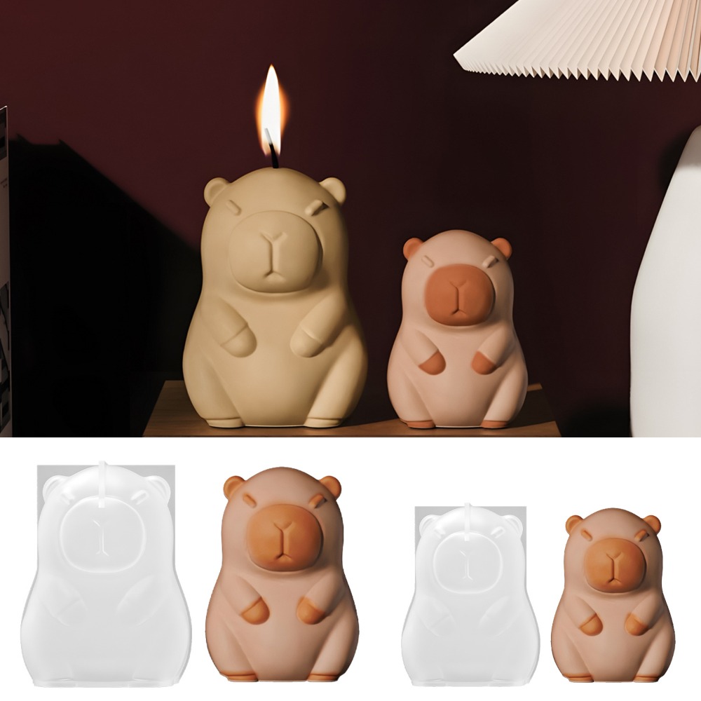 Candle Supplies In Bulk - Stehende Capybara-Duftkerze, Silikonform, 3D-Tierharz, Gipsherstellung, handgefertigter