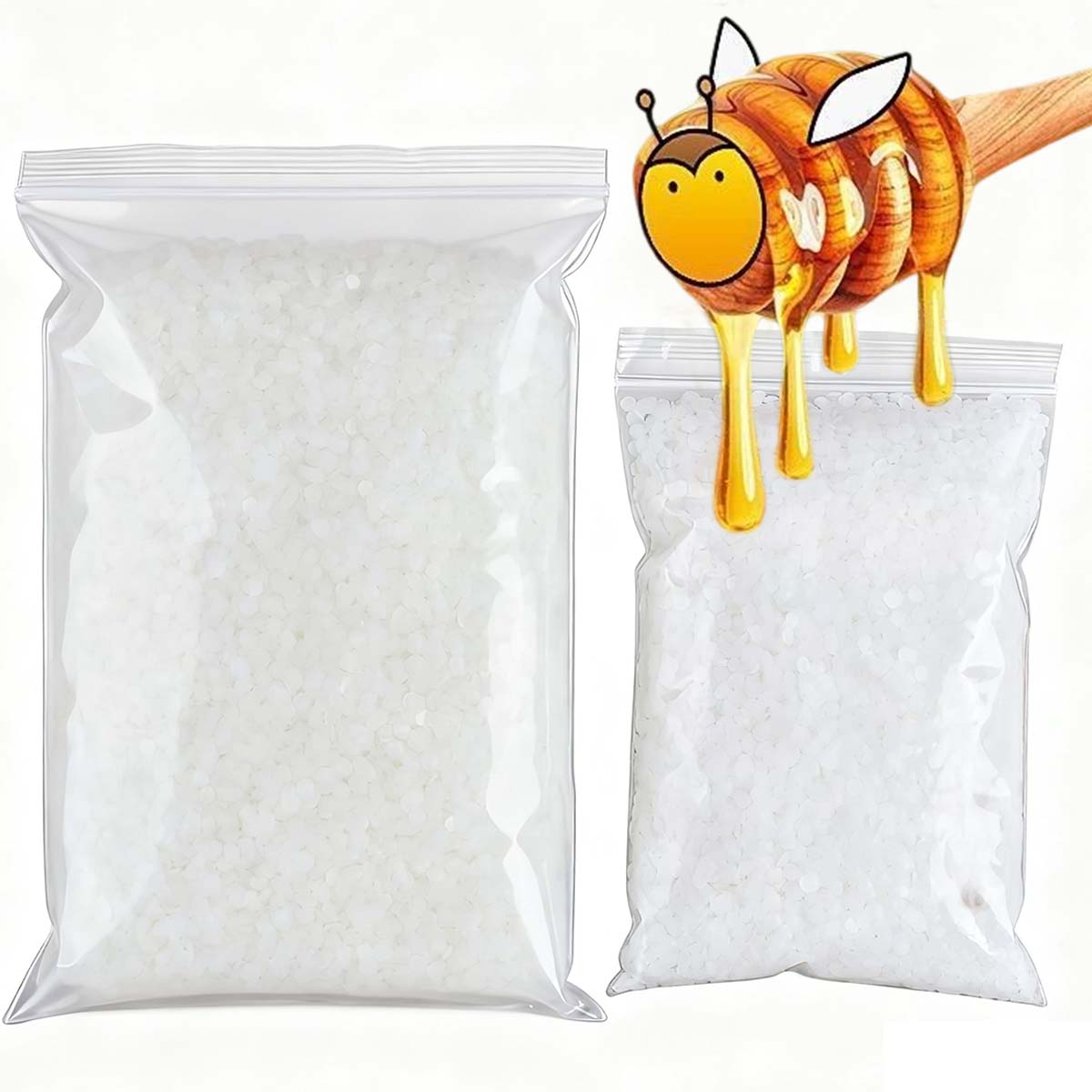 Candle Supplies In Bulk - 200g-1000g Weißes Bienenwachs Reines Natürliches Granulat