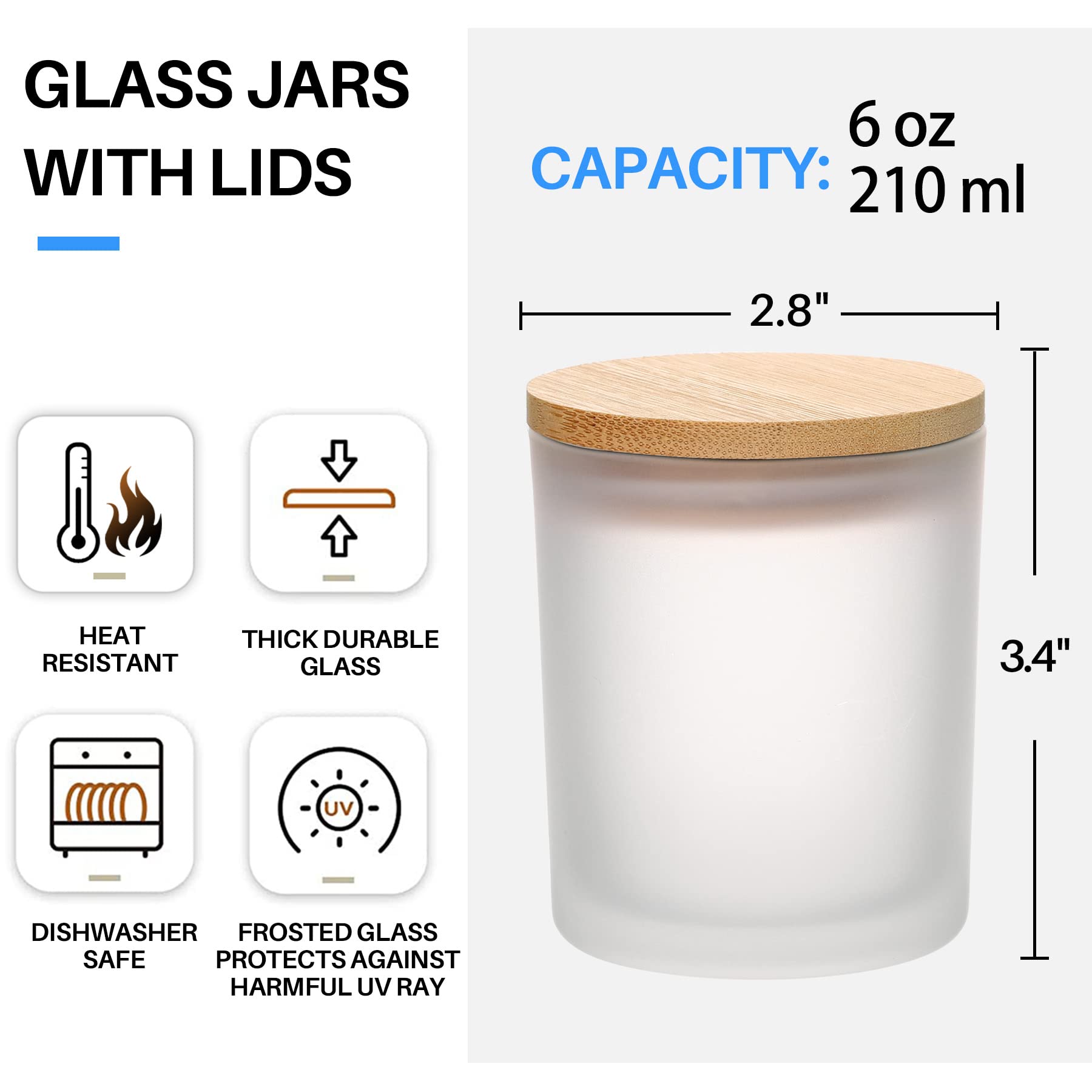 6er Pack 6 Unzen Milchglas aus – Candle Making Supplies Jars Bewertung und Preis