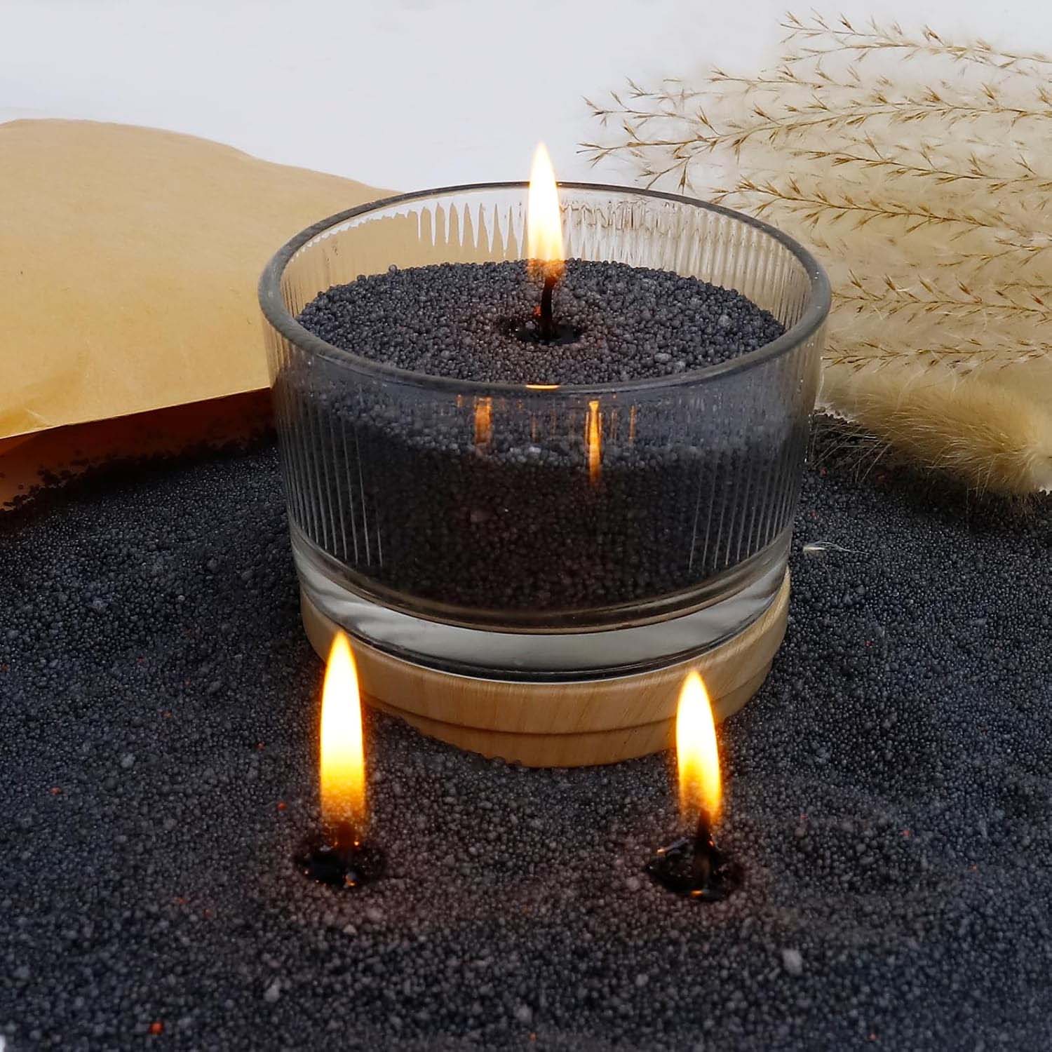 Schwarzer Kerzensand mit Docht – Candle Supplies In Bulk Bewertung und Preis